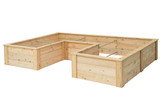 U-Shaped Raised Bed with Trim Pack 3'x6'x9'x16.5"