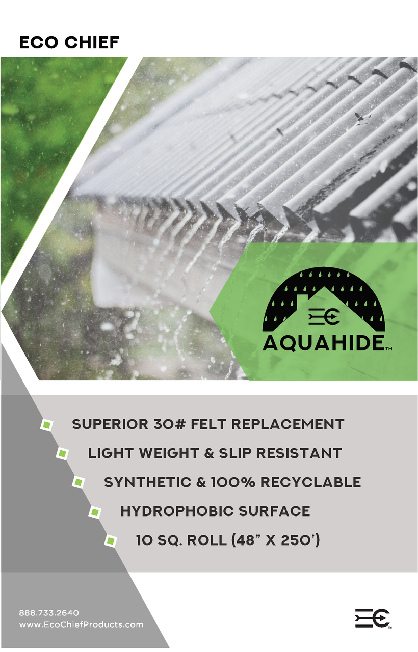 AQUAHIDESWU Underlayment 10sq Roll = 1000Sq ft Eco Chief Products