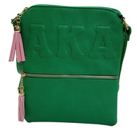 Alpha Kappa Alpha AKA Sorority Cross Body Bag- Green