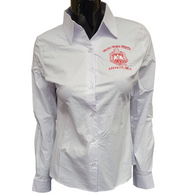 Delta Sigma Theta Sorority Button Down Collar Shirt- White