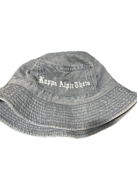 Kappa Alpha Theta Sorority Bucket Hat- Dark Gray