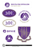 Delta Phi Epsilon DPHIE Sorority Stickers- Brand Focus