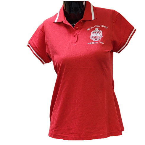 Delta Sigma Theta Sorority Polo-Cotton-Red
