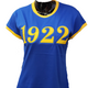 Sigma Gamma Rho Sorority Ringer T-shirt- Founding Year- Blue