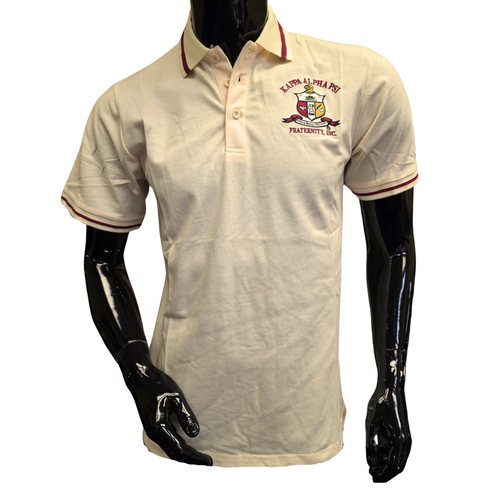 Kappa Alpha Psi Fraternity Polo-Cotton-Cream