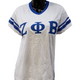 Zeta Phi Beta Sorority V-Neck with Stripes- White