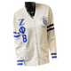 Zeta Phi Beta Sorority Varsity Cardigan-White
