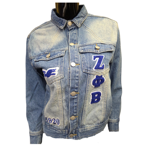 Zeta Phi Beta Sorority Denim Jacket