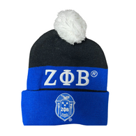 Zeta Phi Beta Sorority Beanie-Black/Blue