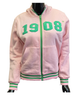 Alpha Kappa Alpha AKA Sorority Zip-Up Hoodie- Pink-Chenille 