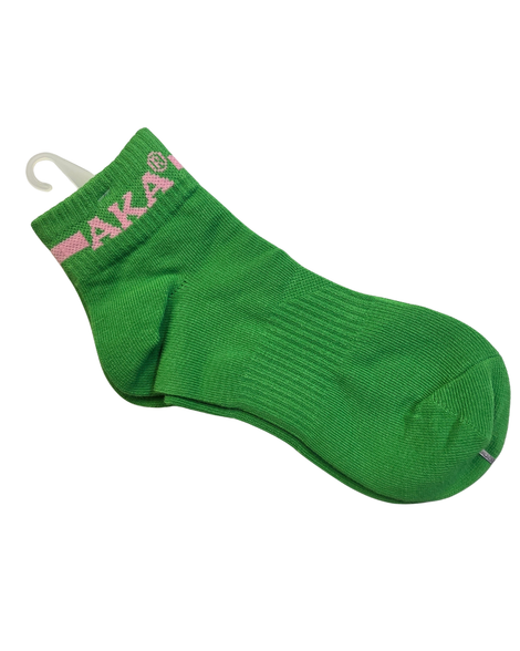 Alpha Kappa Alpha AKA Footies- Green/Pink