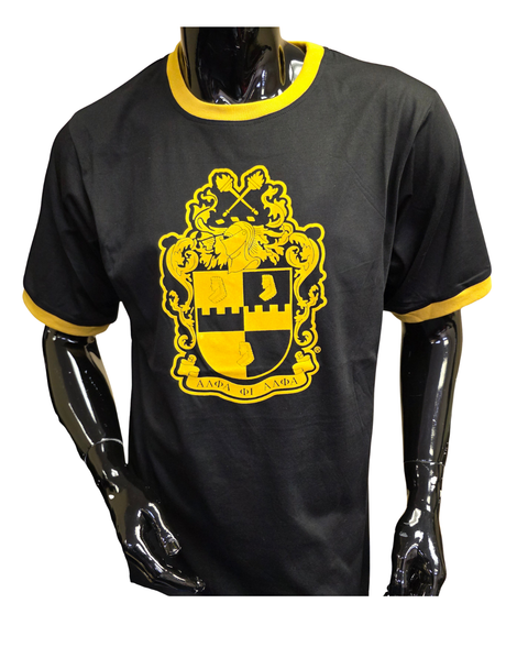 Alpha Phi Alpha Fraternity Flocked Ringer Tee