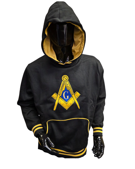 Mason Masonic Chenille Hoodie-Black