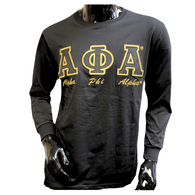 Alpha Phi Alpha Fraternity Long Sleeve Shirt- Black