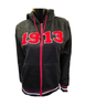 Delta Sigma Theta Sorority Zip-Up Hoodie- Black-Chenille
