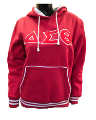 Delta Sigma Theta Sorority Chenille Hoodie-Red