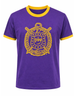 Omega Psi Phi Fraternity Flocked Ringer Tee