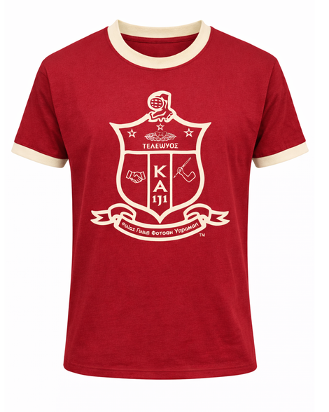 Kappa Alpha Psi Fraternity Flocked Ringer Tee