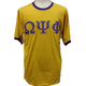 Omega Psi Phi Fraternity Ringer T-shirt-Old Gold 