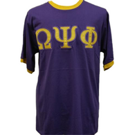 Omega Psi Phi Ringer T-shirt-Purple