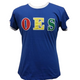 Order of the Eastern Star OES Ringer T-shirt-Blue