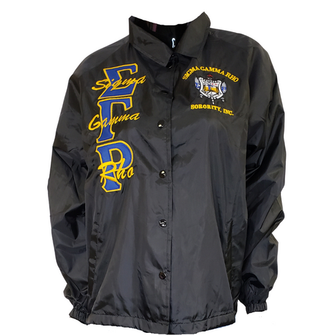 Sigma Gamma Rho Sorority Line Jacket- Black