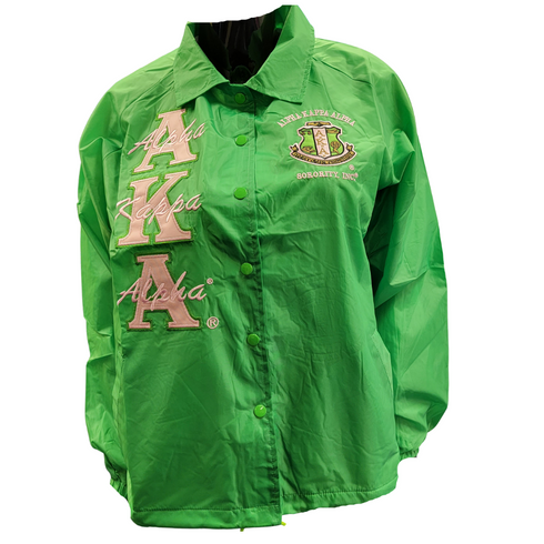 Alpha Kappa Alpha AKA Sorority Line Jacket- Apple Green