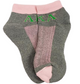 Alpha Kappa Alpha AKA Footies- Gray/Pink