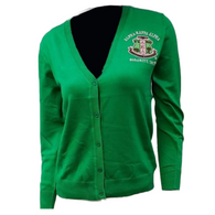 Alpha Kappa Alpha AKA Sorority Button Up Cardigan- Green