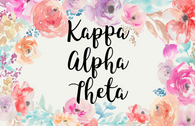 Kappa Alpha Theta Sorority Flag- Floral Flag- Style 1
