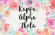 Kappa Alpha Theta Sorority Flag- Floral Flag- Style 1