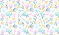 Kappa Delta Sorority Flag- Seashells  