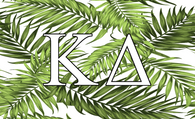 Kappa Delta Sorority Flag- Palm Leaves