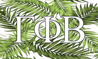 Gamma Phi Beta Sorority Flag- Palm Leaves 