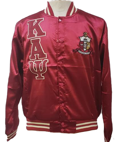 Kappa Alpha Psi Fraternity Satin Jacket-Crimson