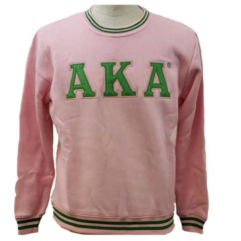 Alpha Kappa Alpha AKA Sorority Crewneck- Pink