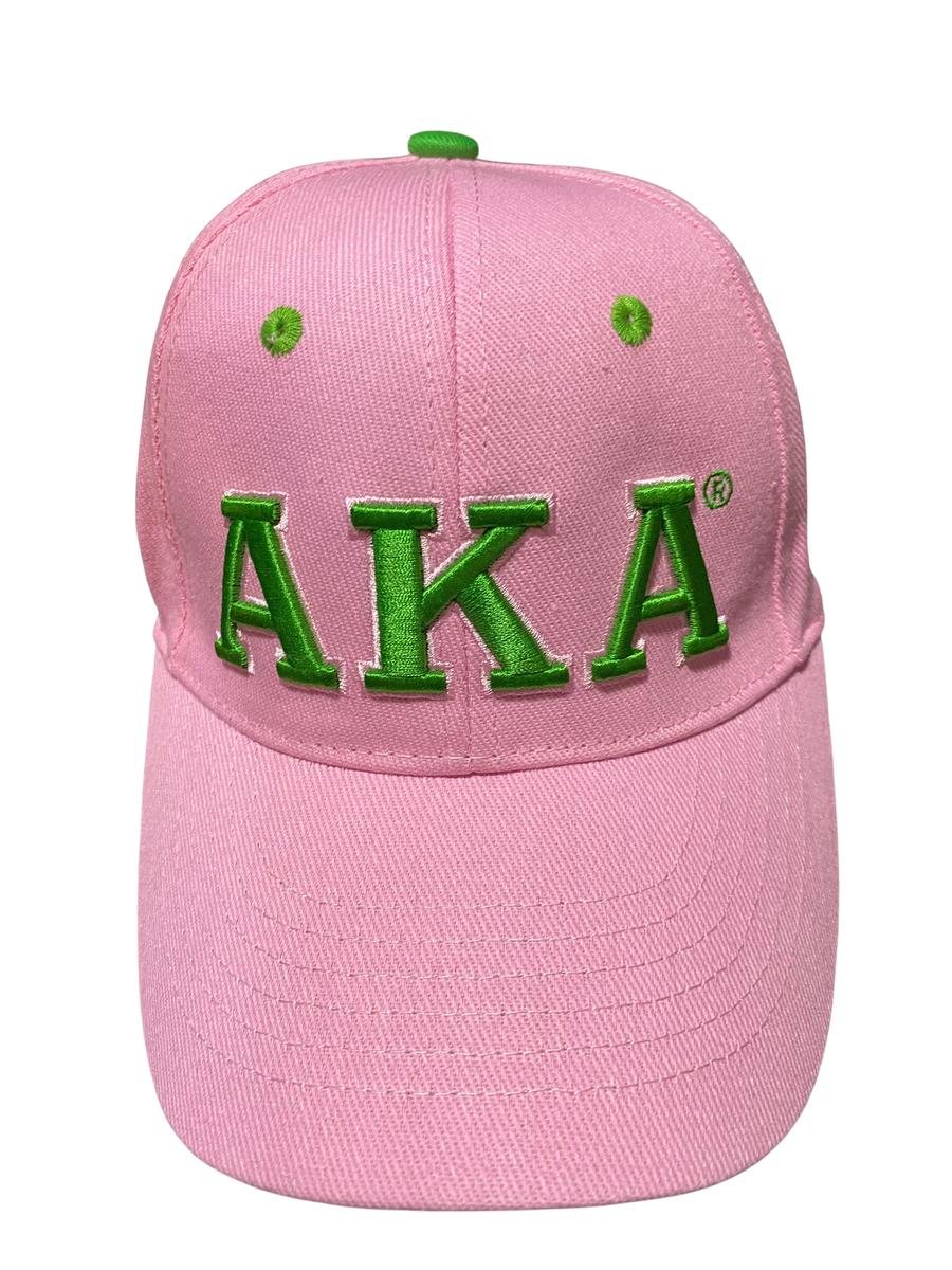 Alpha Kappa Alpha AKA Sorority Three Greek Letter Baseball Hat- Pink -  Brothers and Sisters' Greek Store