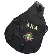 Alpha Kappa Alpha AKA Sorority Sling Shoulder Bag-Black