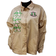 Alpha Kappa Alpha AKA Sorority Line Jacket- Khaki 