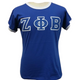 Zeta Phi Beta Sorority Ringer T-shirt-Blue
