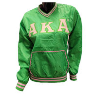 Alpha Kappa Alpha AKA Sorority Pull Over Windbreaker- Green