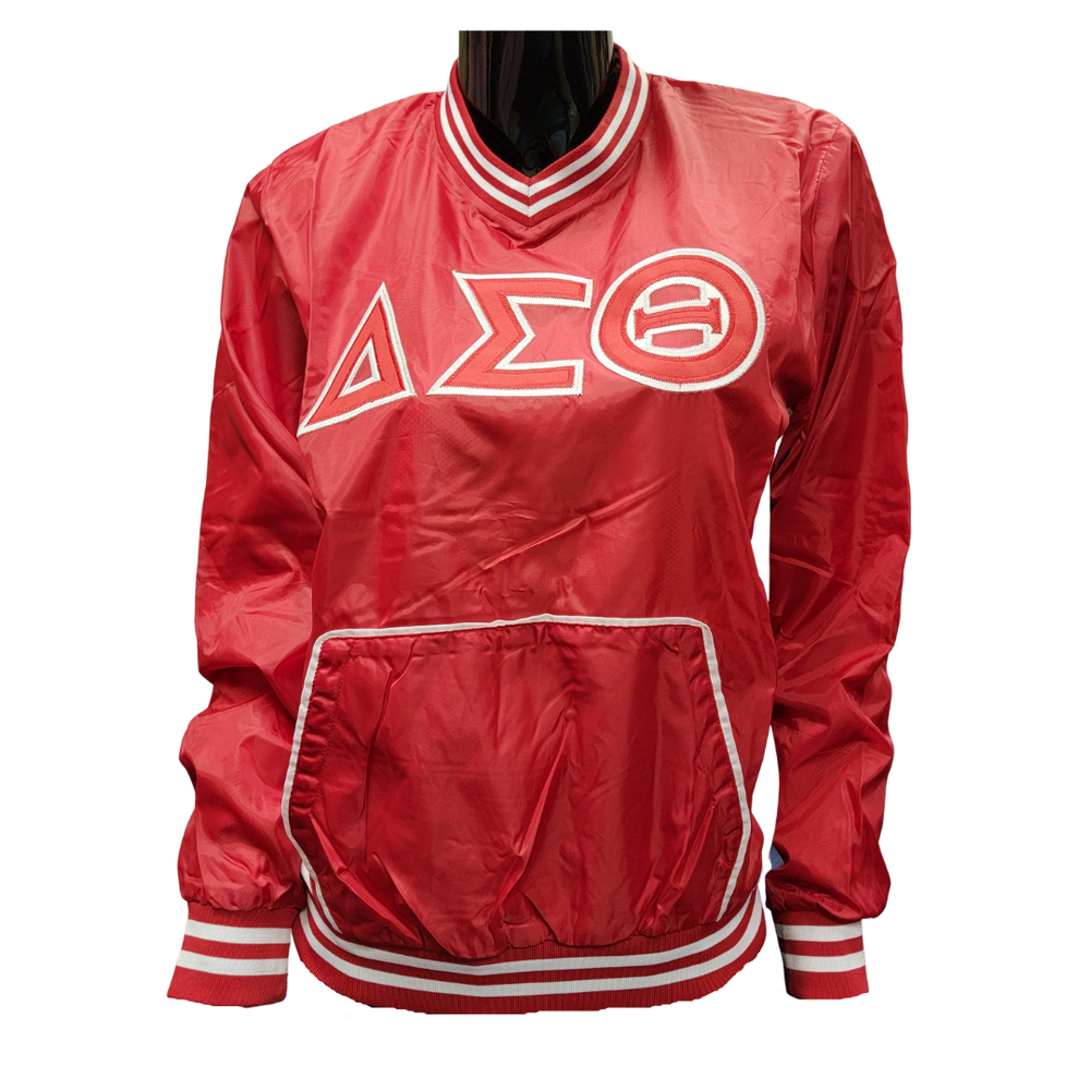 Delta Sigma Theta Sorority Pull Over Windbreaker- Red - Brothers and  Sisters' Greek Store