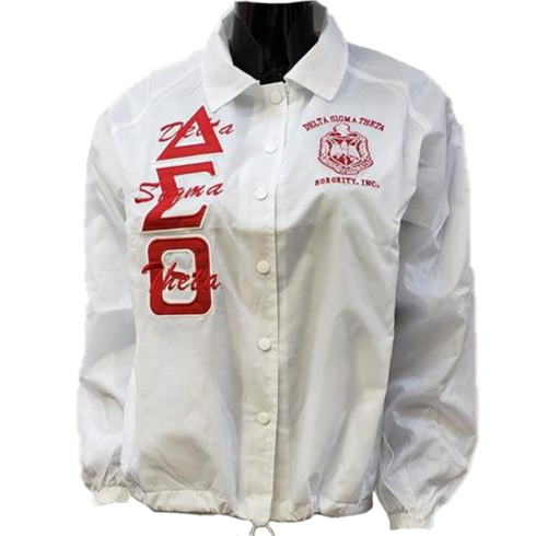 Delta Sigma Theta Sorority Line Jacket- White