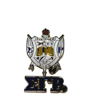 Sigma Gamma Rho Sorority Crest with 3 Greek Letter Lapel Pin