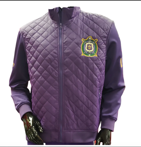 Omega Psi Phi Fraternity On Court Jacket-Purple- Front