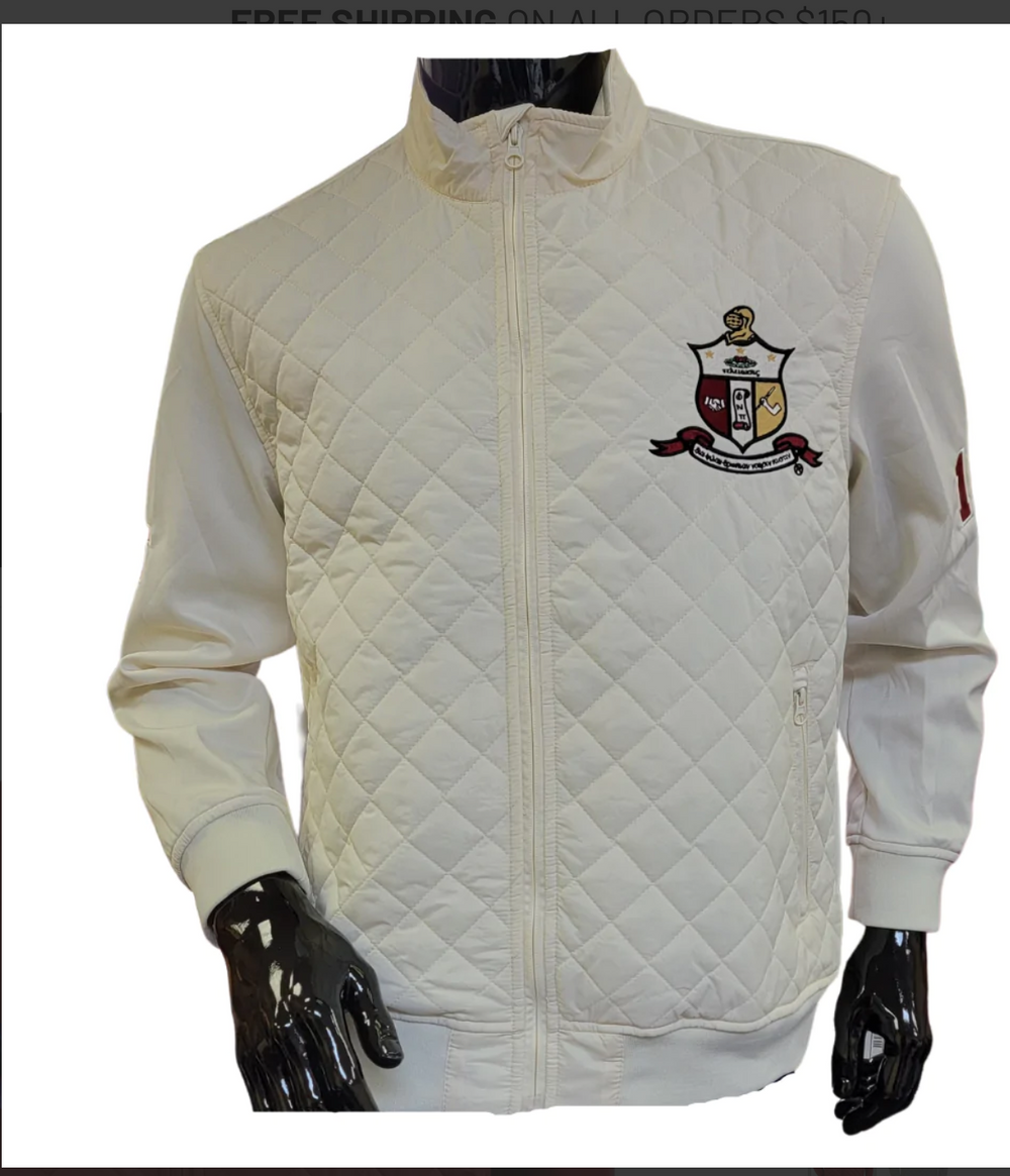 Kappa Psi Fraternity On Court Jacket- Cream - Brothers and Sisters' Store