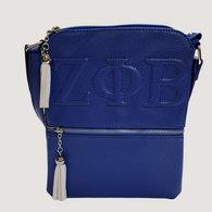 Zeta Phi Beta Sorority Crossbody Bag-Blue