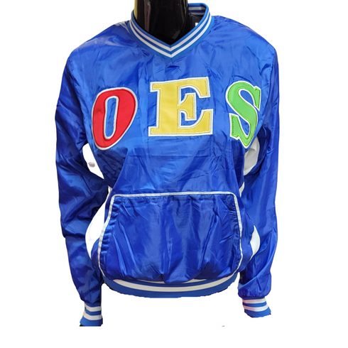 Order of the Eastern Star OES Pull Over Windbreaker-Blue