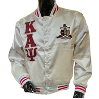 Kappa Alpha Psi Fraternity Satin Jacket- Cream