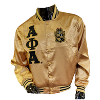 Alpha Phi Alpha Fraternity Satin Jacket-Gold 